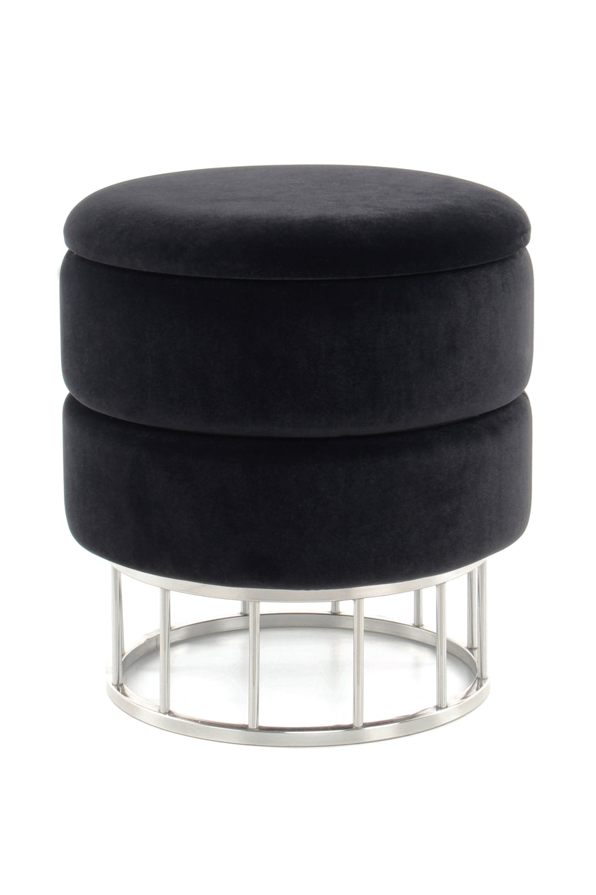 Hocker Zero 525 Schwarz / Silber