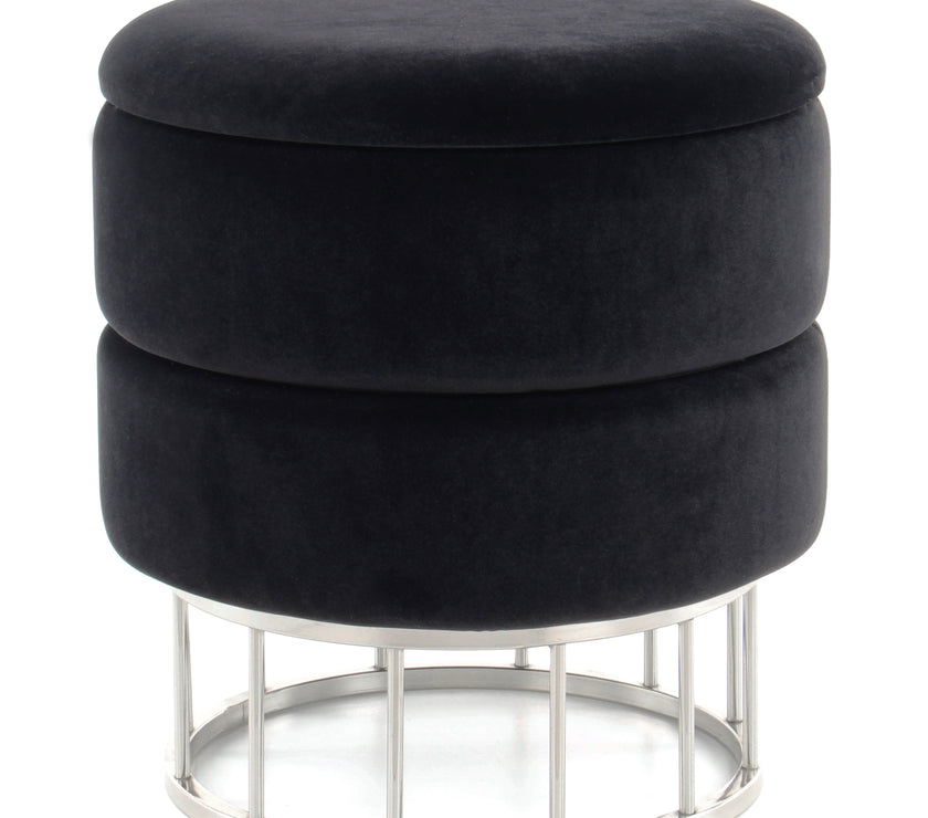 Hocker Zero 525 Schwarz / Silber