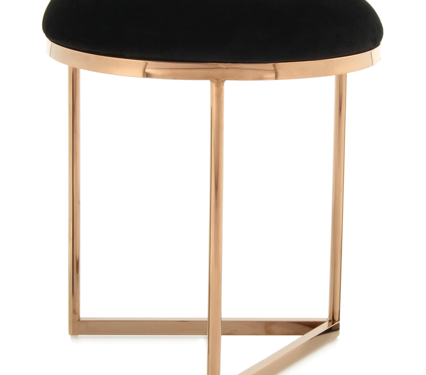 Hocker Wynona 325 Schwarz / Roségold