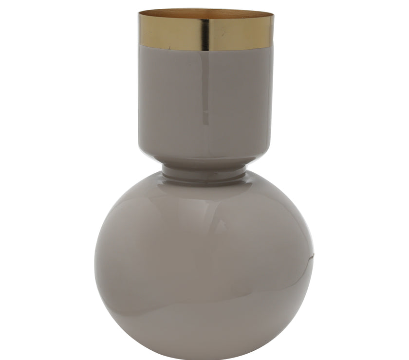 Vase Art Deco 2125 Taupe / Gold