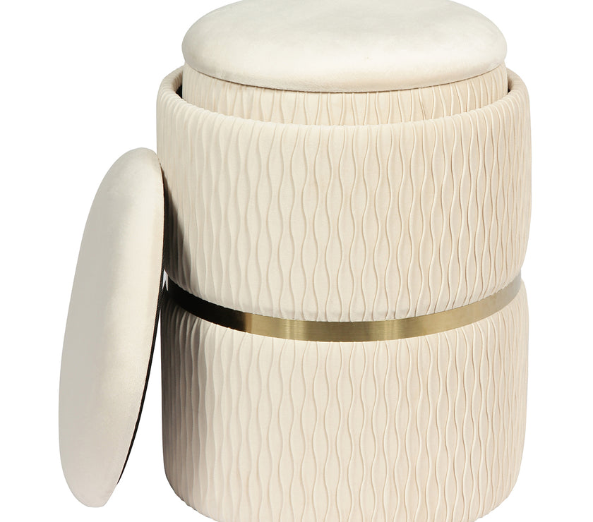 Hocker Zora 425 2er-Set Creme