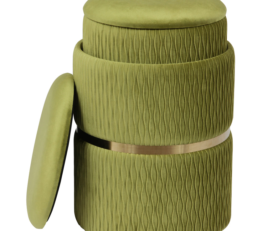 Hocker Zora 425 2er-Set Pistachio-Grün