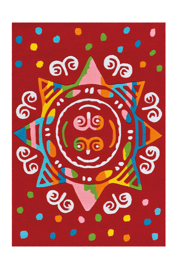 Spirit Glowy 3145 Rot Mandala 110cm x 160cm