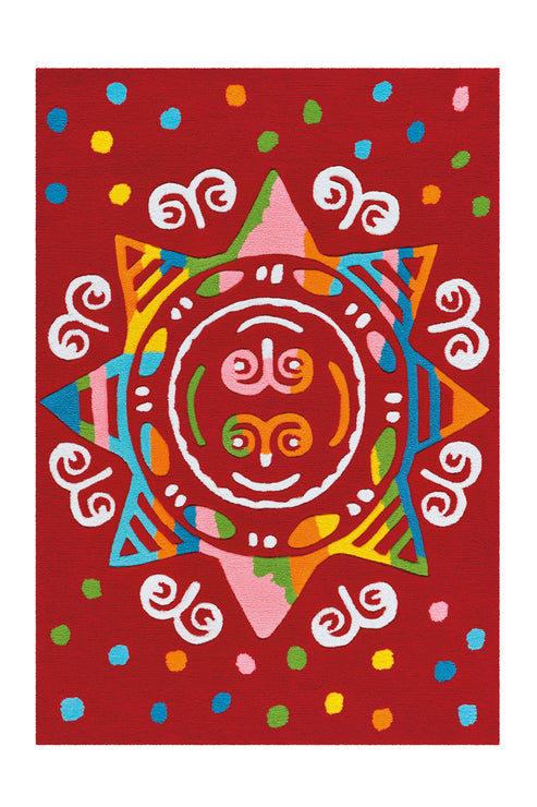 Spirit Glowy 3145 Rot Mandala 110cm x 160cm