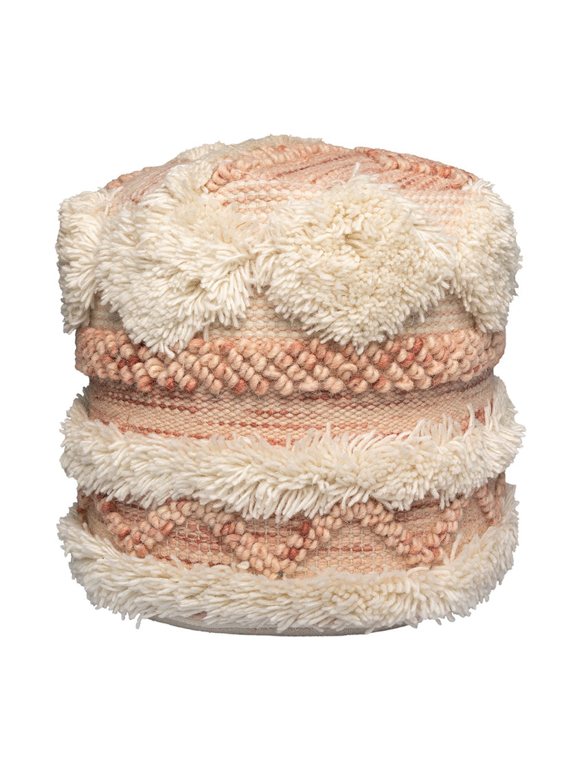 Pouf Bohist 225 Rosa / Creme 35cm x 35cm