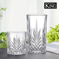 Set von 4 KING CRYSTAL Bleifreien Kristall-Schwertgras-Muster Kelchen -