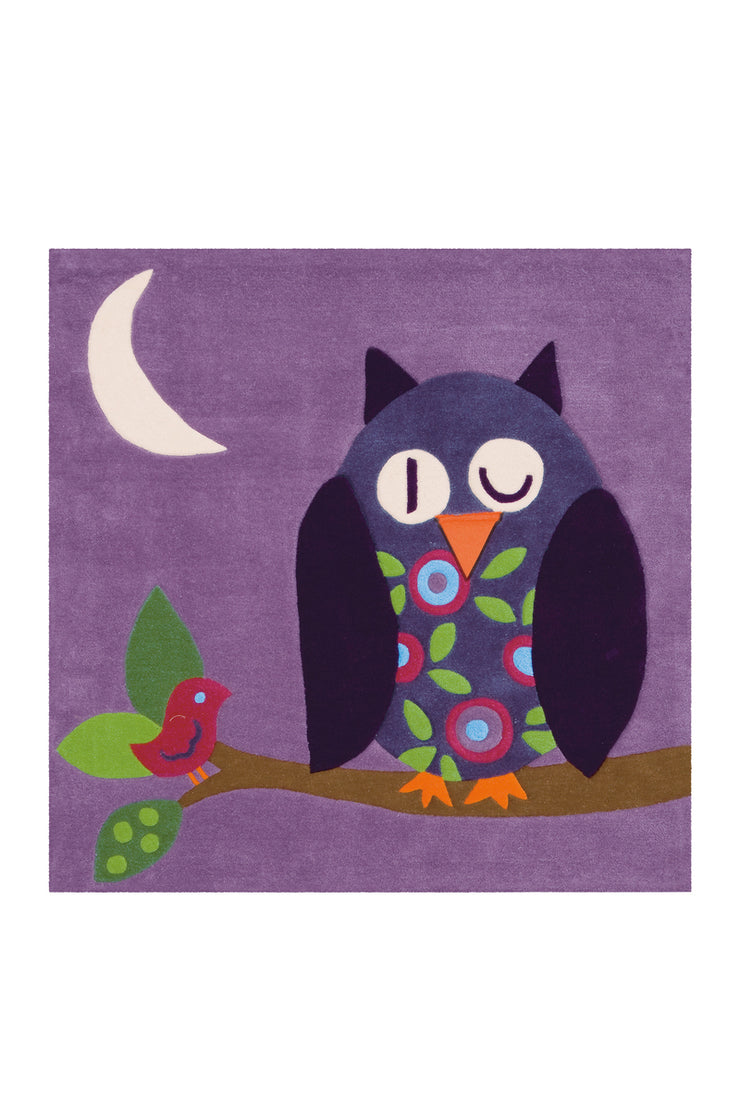 Joy 4049 Violett Owl 130cm x 130cm ECKIG