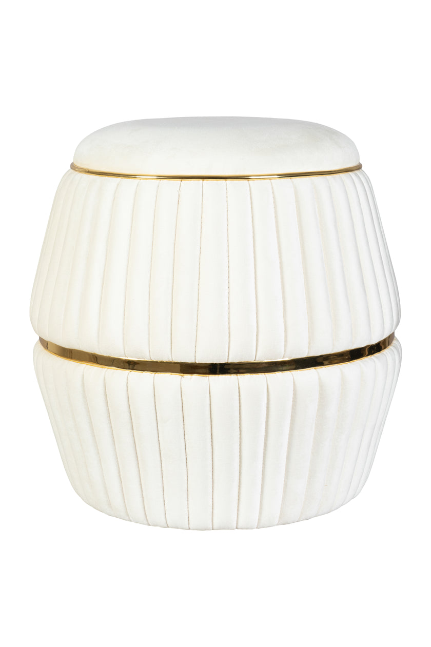 Hocker Doric 225 Elfenbein / Gold