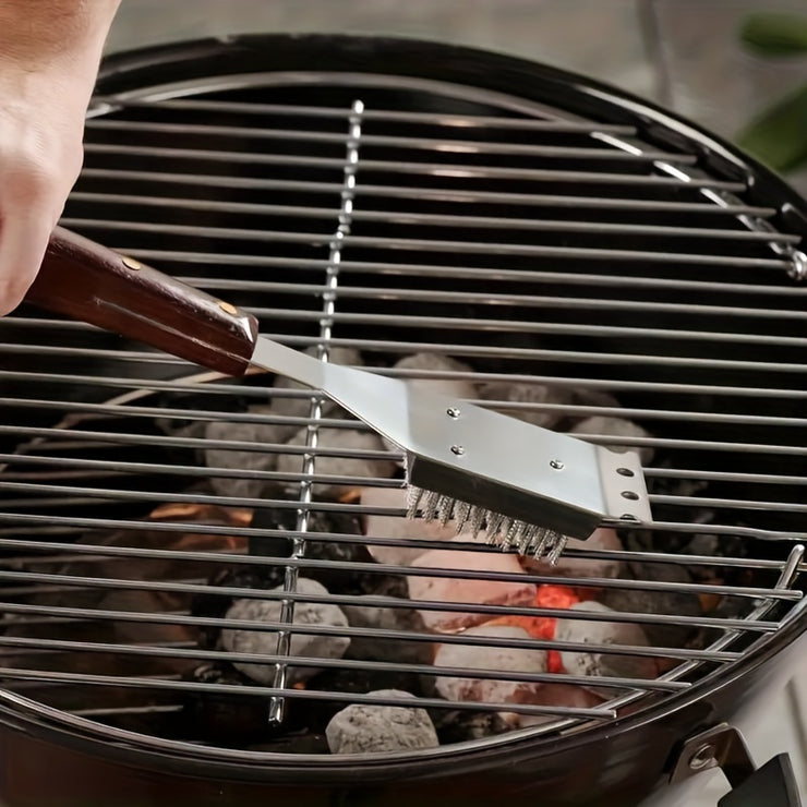 EEdelstahl BBQ Werkzeugset mit Holzgriffen