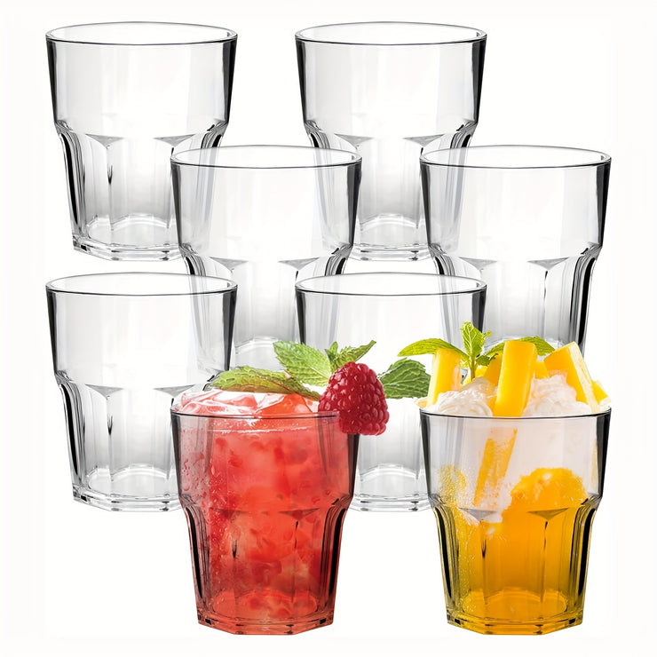 8er-Set 260ml Langlebige Acryl-Tumbler - Wiederverwendbar, Stapelbar & Unzerbrechlich Trinkbecher für Partys & Veranstaltungen