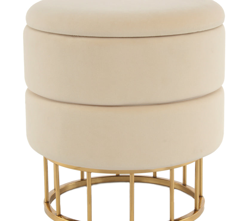 Hocker Zero 525 Elfenbein / Gold