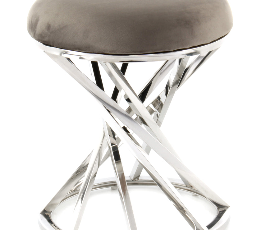 Hocker Wesley 325 Grau / Silber