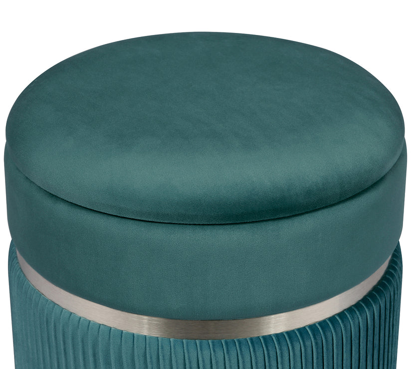 Hocker Zora 325 2er-Set Petrol / Silber