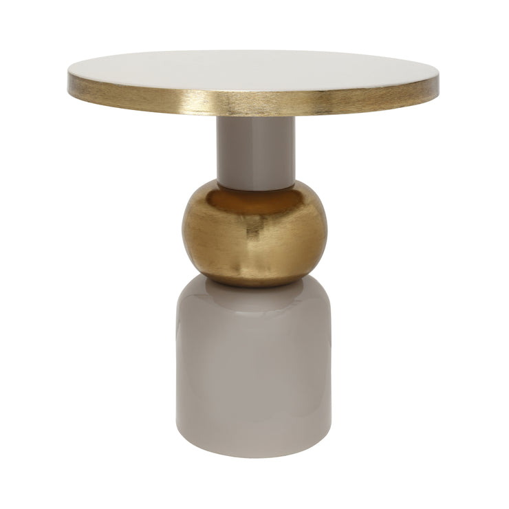 Beistelltisch Art Deco 2025 Taupe / Gold