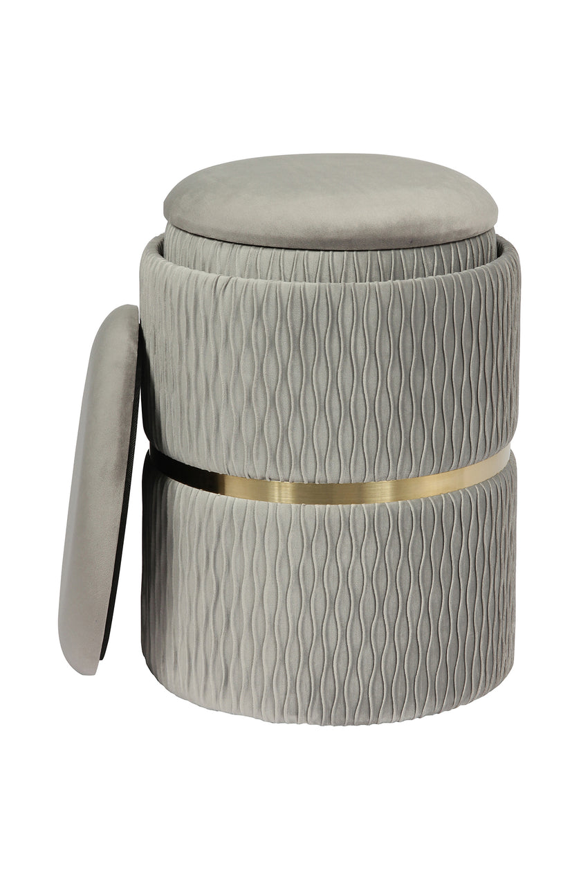 Hocker Zora 425 2er-Set Grau