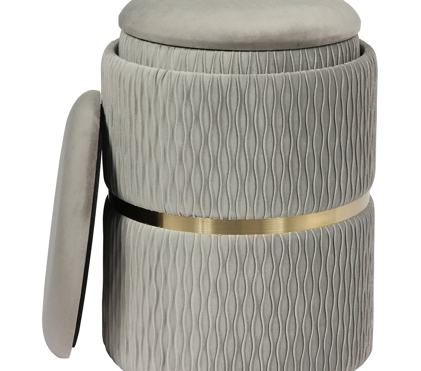 Hocker Zora 425 2er-Set Grau