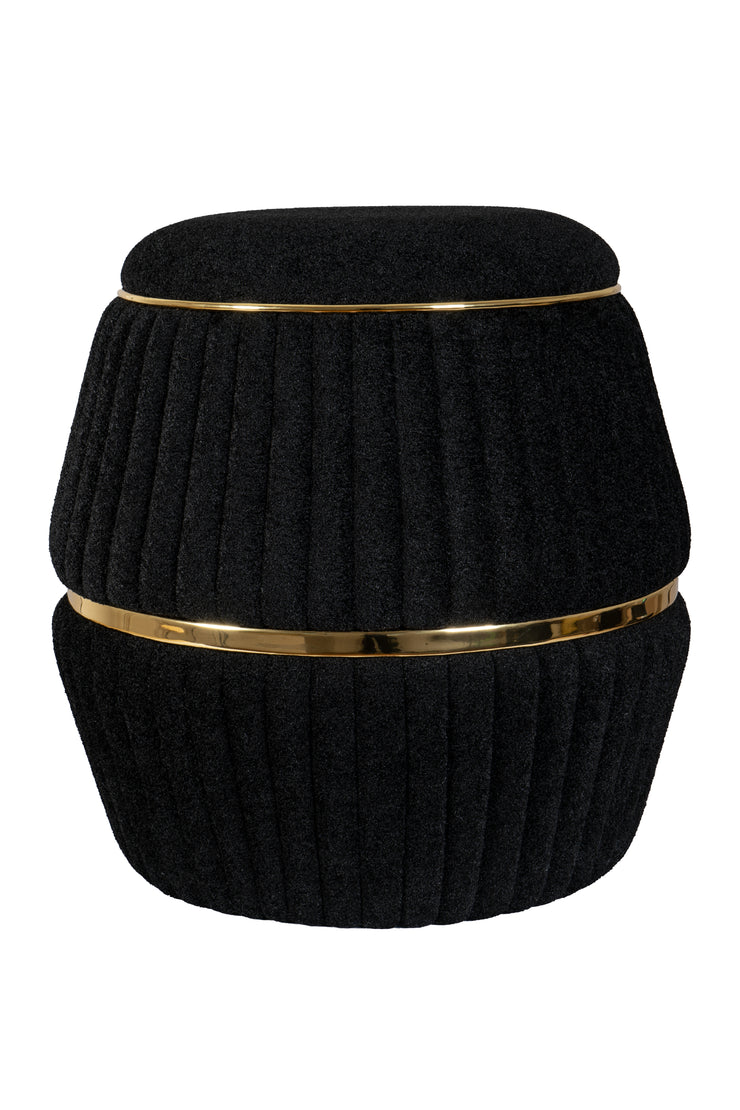 Hocker Doric 235 Schwarz / Gold