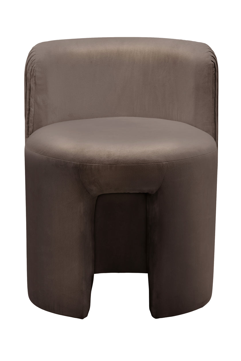 Hocker Curvy 125 Taupe / Braun