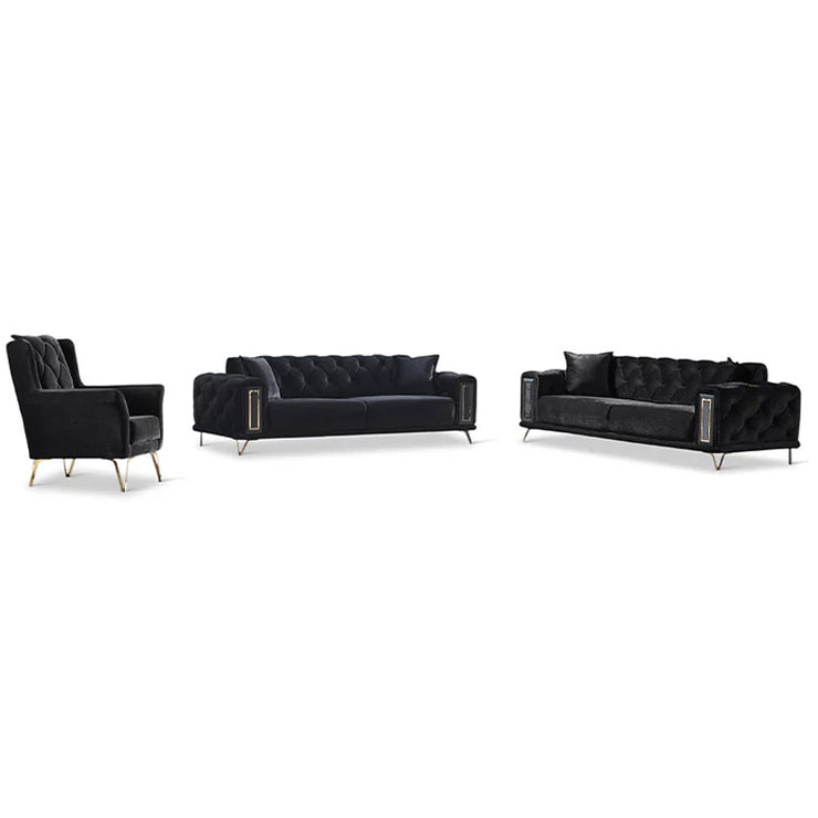 Couchgarnitur Polstergarnitur Diamond 3 Sitzer mit Bettfunktion