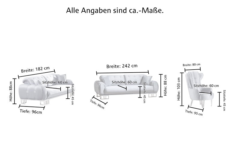 Couchgarnitur Minotti 3-Sitzer mit Bettfunktion