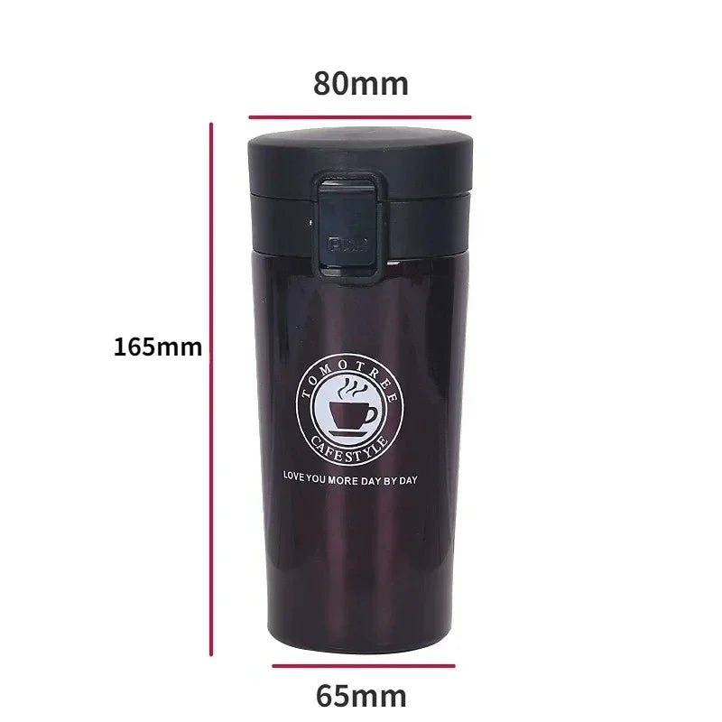 0,5 l Thermobecher, doppelwandig, Edelstahl 304, Kaffeetasse, Isolierflasche, Thermoskanne, Wasserflasche, Tee, Kaffee, auslaufsicherer Thermos Becher