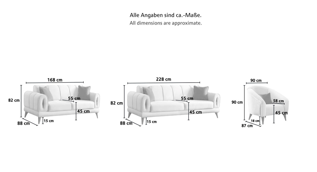 SELENA Polstergarnitur mit Bett funktion