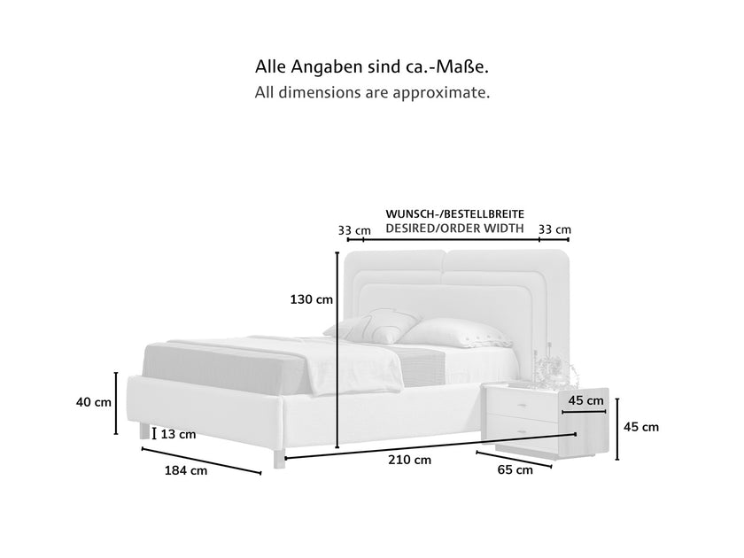 CAPRİCE Boxspringbett mit Bettkasten inkl. Matratze