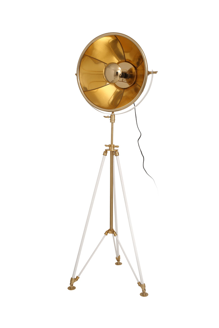 Stehlampe Bowie 125 Beige / Gold / Weiß