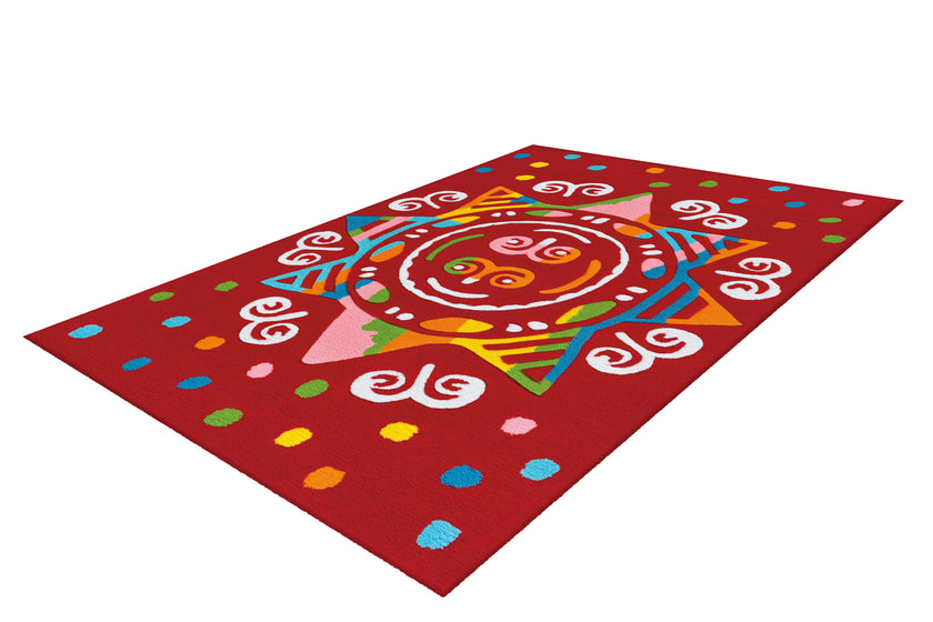 Spirit Glowy 3145 Rot Mandala 110cm x 160cm