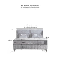 Boxspringbett Polsterbett BABYLON mit Stauraumkasten inkl. Matratze