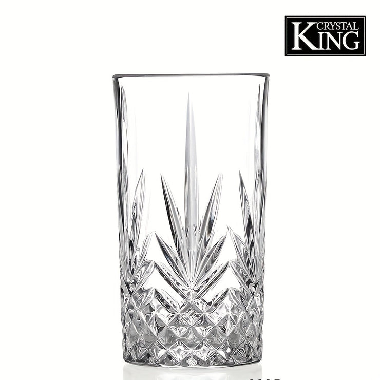 Set von 4 KING CRYSTAL Bleifreien Kristall-Schwertgras-Muster Kelchen -