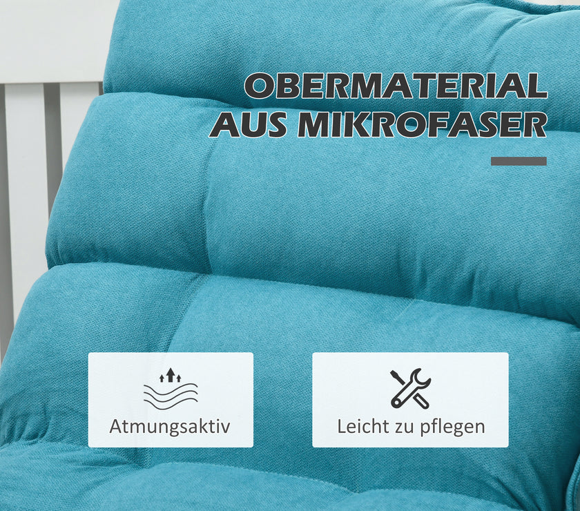 HOMCOM Bodenstuhl Bodensofa mit verstellbarer Rückenlehne, drehbarer Meditationsstuhl mit Sockel, gepolstert Relaxsessel, Lazy Sofa für Wohnzimmer, Büro, Blau