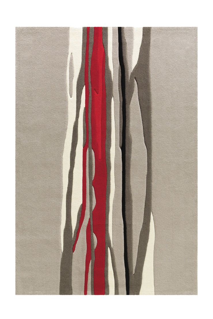 Spirit 3088 Taupe / Rot 70cm x 140cm