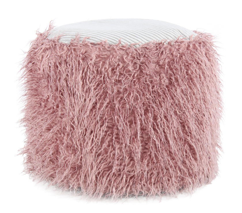 Fellpouf Bobtail 125 Rosa / Grau