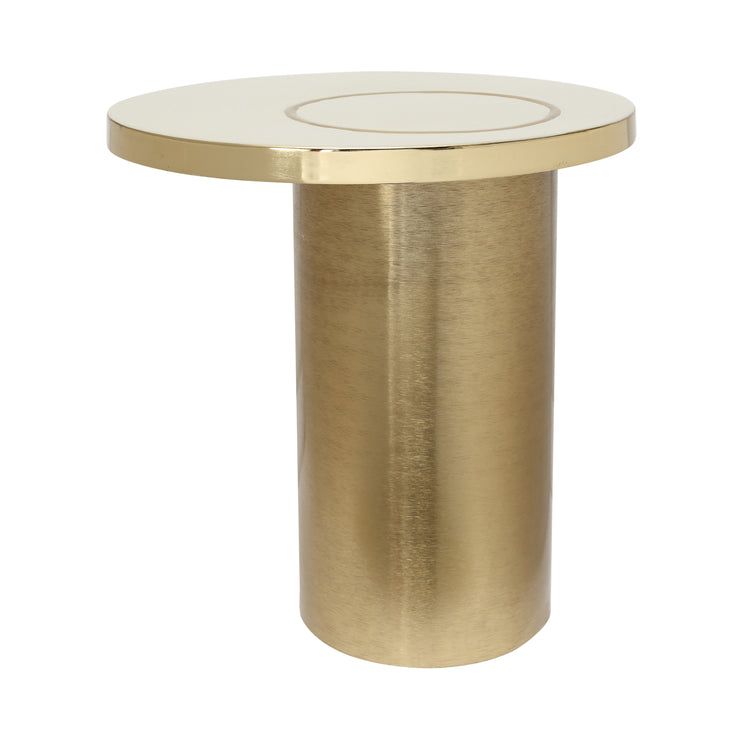 Beistelltisch Art Deco 2325 Helltaupe / Gold