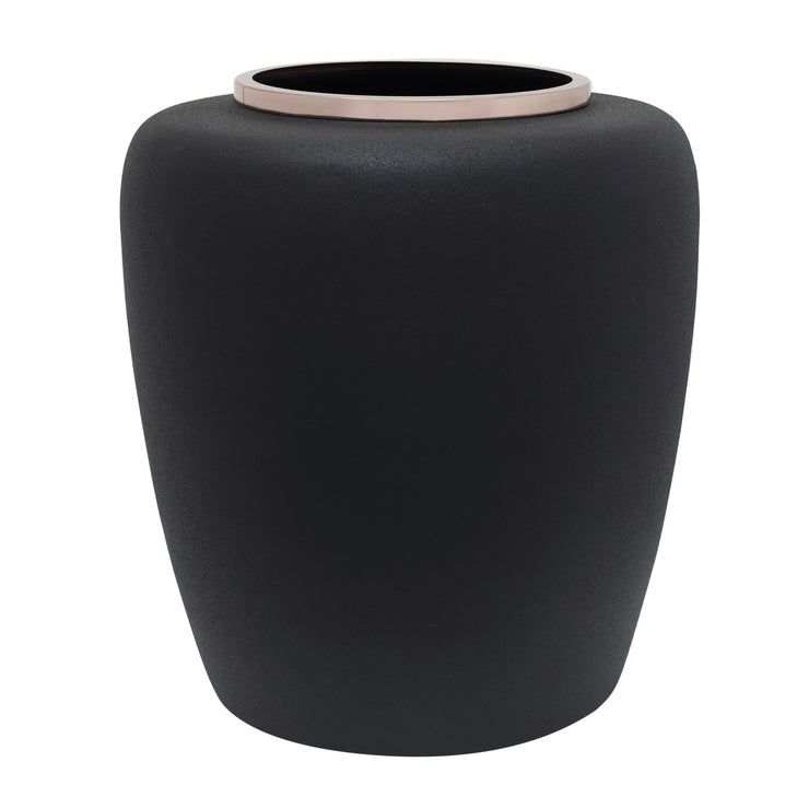 Vase Art Deco 2025 Schwarz / Roségold