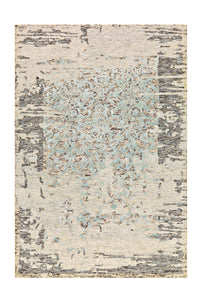 Damast 8067 Grau / Mint 80cm x 150cm