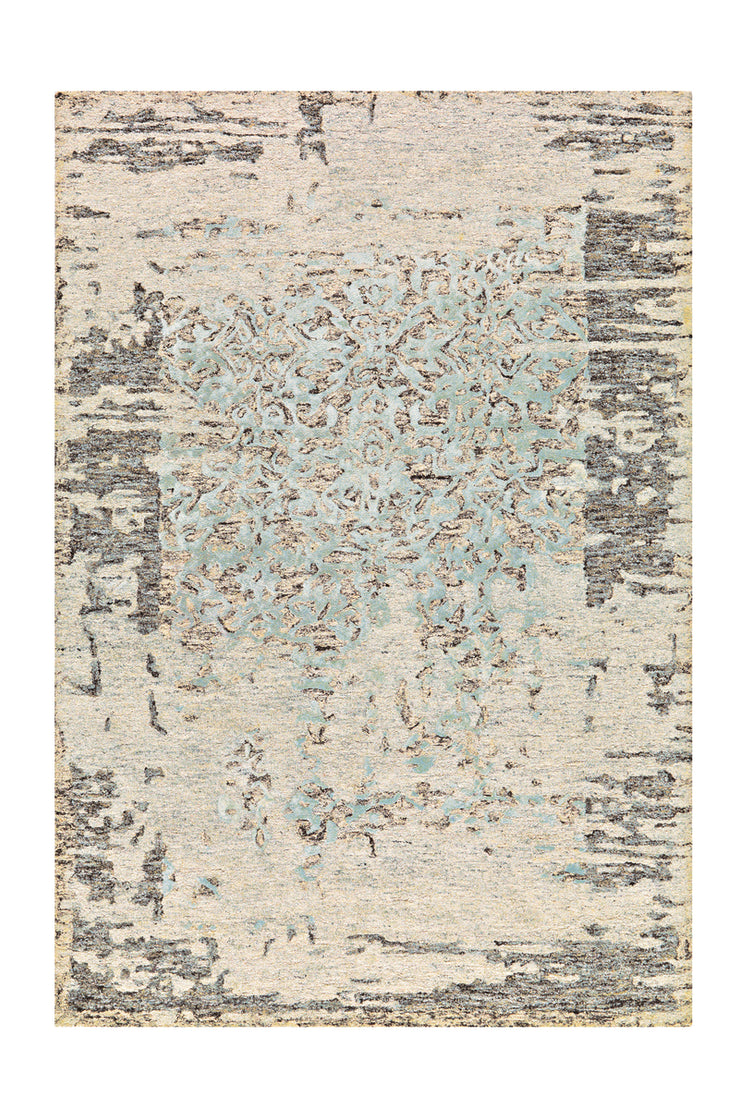 Damast 8067 Grau / Mint 140cm x 200cm