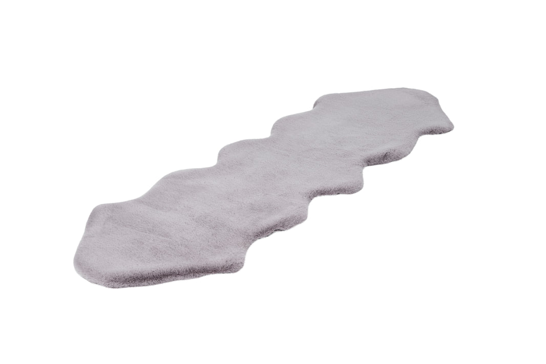 Rabbit Double Sheepskin 300 Grau / Blau 60cm x 180cm