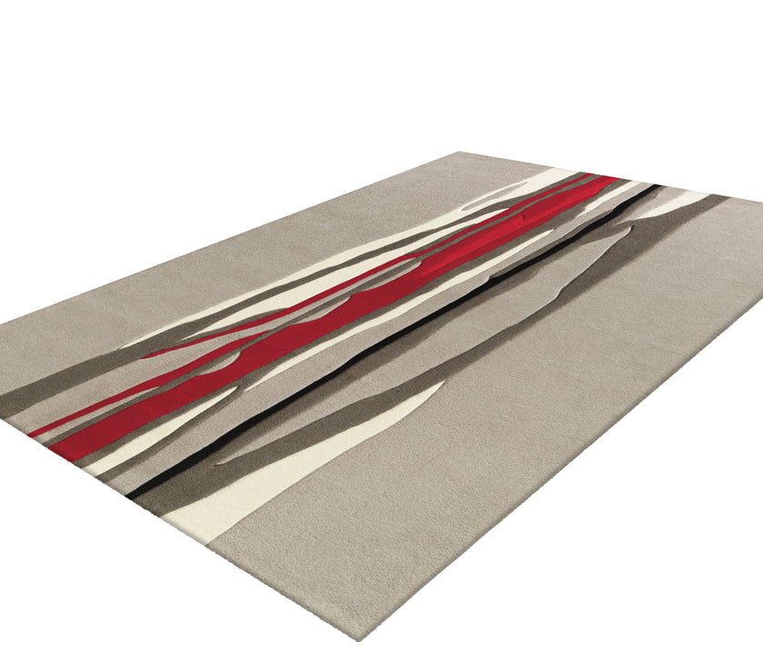 Spirit 3088 Taupe / Rot 70cm x 140cm