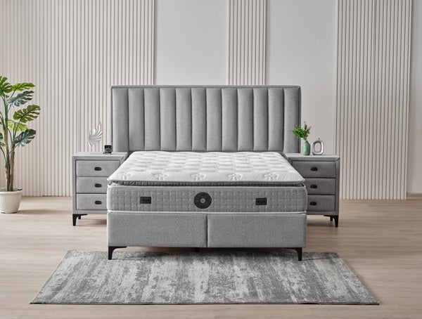 Boxspringbett PİANO, mit Bettkasten inkl. Matratze