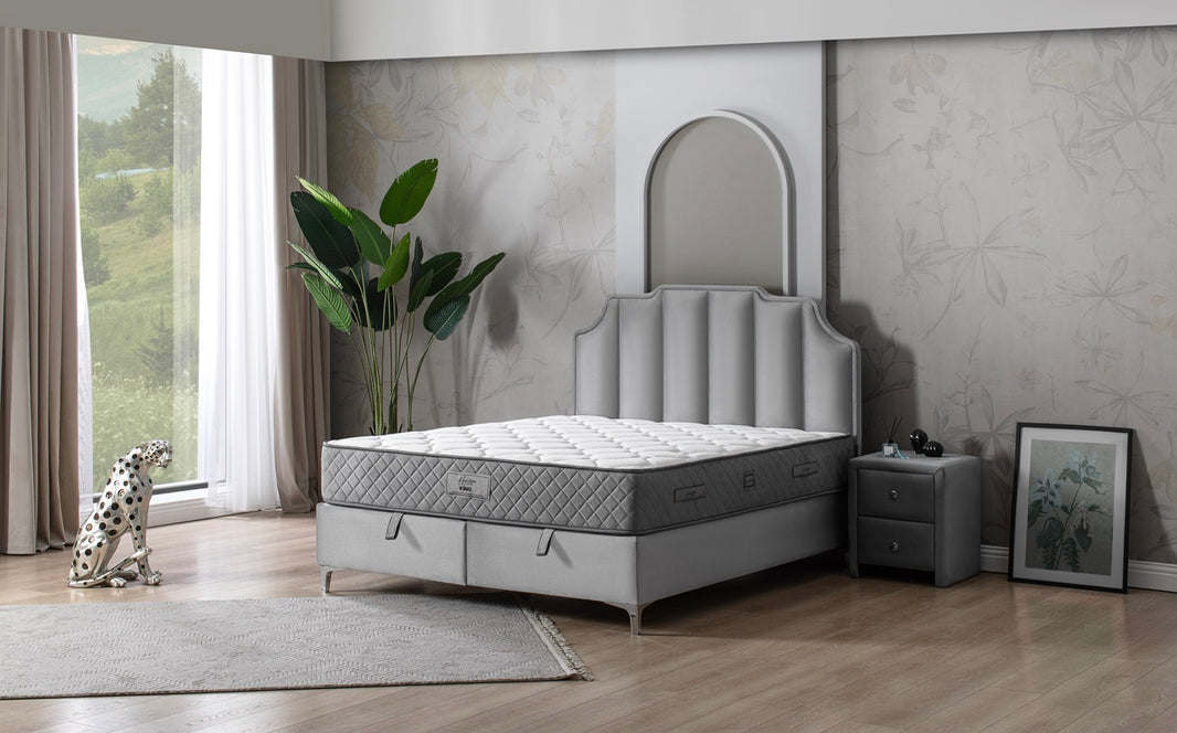 Boxspringbett KİNG, mit Bettkasten inkl. Matratze