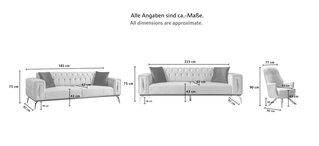 INCI Couchgarnitur in versch. Varianten & Farben, Weihnacht - Paket