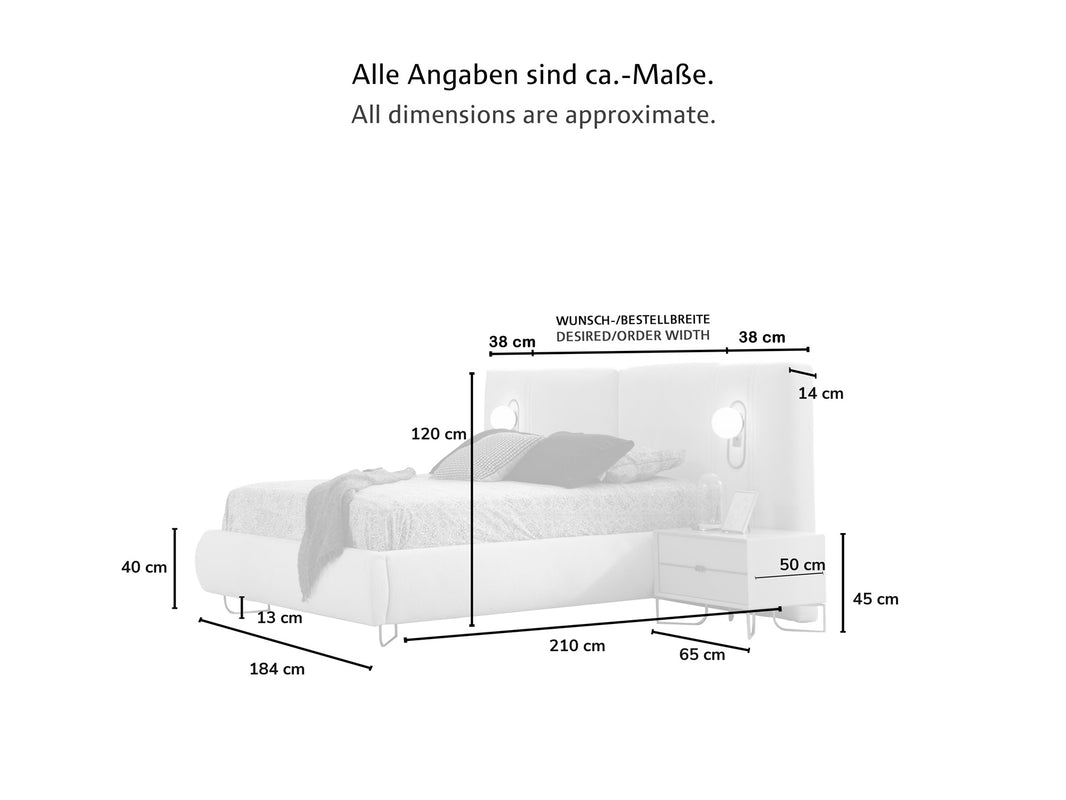 ESTELLA Boxspringbett mit Bettkasten inkl. Matratze